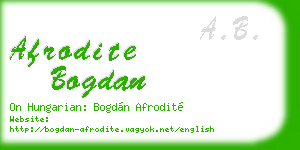 afrodite bogdan business card